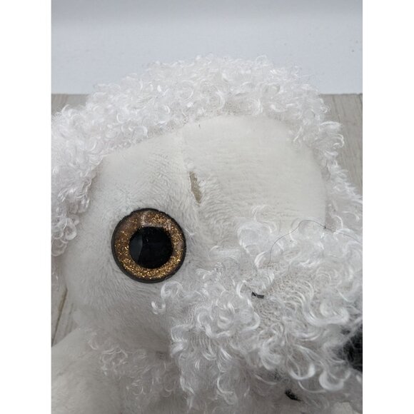 MVP White Poodle Plush Dog Glitter Eyes Stuffed Animal Toy Dog Fuzzy Plushie 7” - Picture 5 of 6